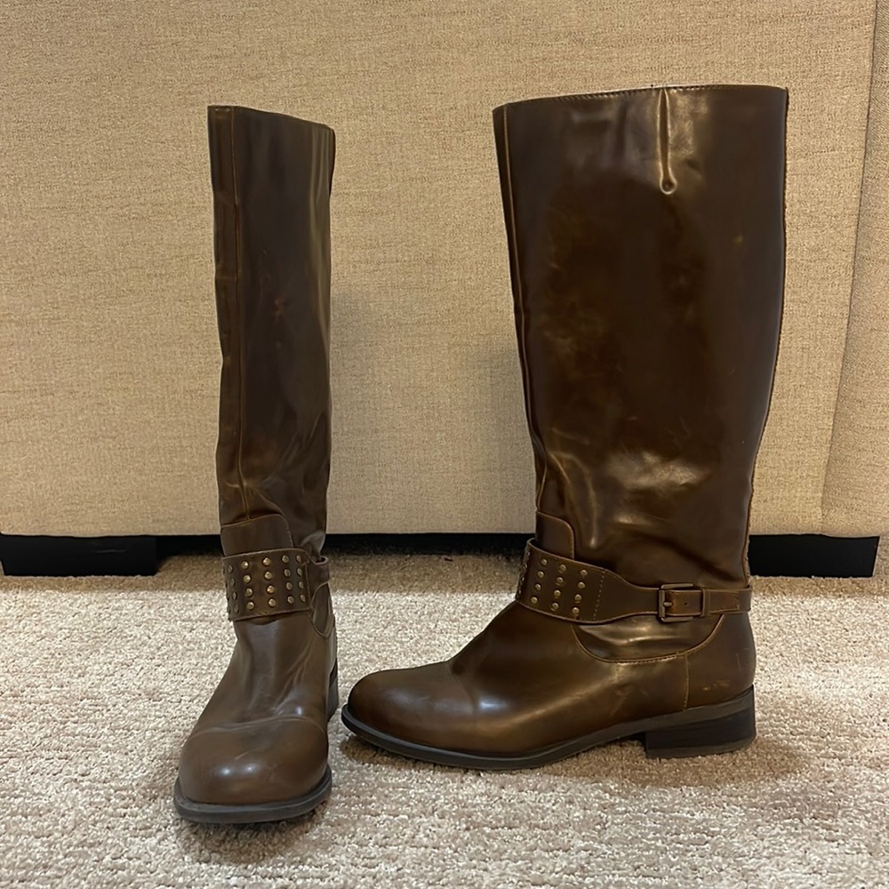 Brown Leather boots.